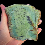 704g Raw Nephrite Jade Carving Slice (R14B661)