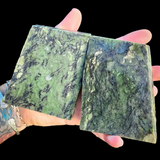 718g Raw Nephrite Jade Carving Slices (R14B663)