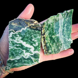 590g Raw Nephrite Jade Carving Slices (R14B690)