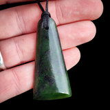NZ Greenstone Pounamu Toki Pendant Necklace (N938)