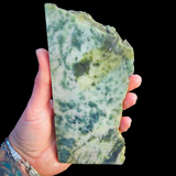 590g Raw Nephrite Jade Carving Slice (R14B681)