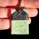 NZ Greenstone Pounamu Toki Pendant Necklace (N983)