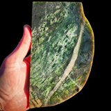 598g Raw Nephrite Jade Carving Slice (R14B730)
