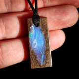Australian Boulder Opal Freeform Pendant Necklace (N1052)