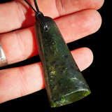 NZ Greenstone Pounamu Toki Pendant Necklace (N1041)