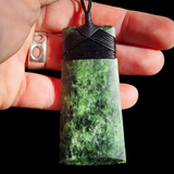 NZ Greenstone Pounamu Toki Pendant Necklace (N1036)