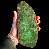 862g Raw Nephrite Jade Carving Slice (R14B713)