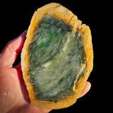 564g Raw Nephrite Jade Carving Slice (R14B724)