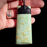 NZ Greenstone Pounamu Toki Pendant Necklace (N1019)