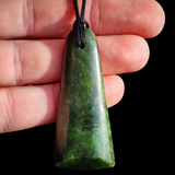 NZ Greenstone Pounamu Toki Pendant Necklace (N1034)