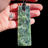 NZ Greenstone Pounamu XL Toki Pendant Necklace (N1088)