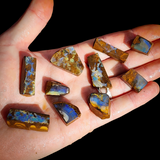 10pcs Raw Australian Boulder Opal Rub Parcel (S14B41)