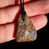 Australian Boulder Opal Freeform Pendant Necklace (N1051)