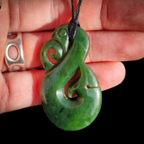 NZ Greenstone Pounamu Manaia Pendant Necklace (N1029)