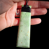 NZ Greenstone Pounamu XL Toki Pendant Necklace (N1008)