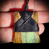 NZ Obay Stone / Polychrome Schist Toki Pendant Necklace (N760)