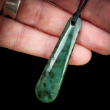 Natural Jade Drop Pendant Necklace (N1110)