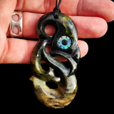 Natural Jade Manaia Pendant Necklace (N1123)