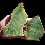 822g Raw Nephrite Jade Carving Slices (R14B771)