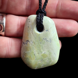 Natural Jade Freeform Pendant Necklace (N1173)