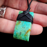 Genuine Arizona Turquoise Toki Pendant Necklace (N1167)
