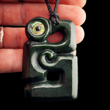 Natural Jade Manaia Pendant Necklace (N2147)