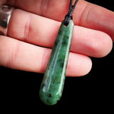 Natural Jade Drop Pendant Necklace (N1177)