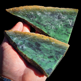 620g Raw Nephrite Jade Carving Slices (R14B765)