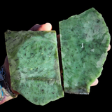 853g Raw Nephrite Jade Carving Slice (R14B746)