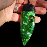 Natural Jade Toki Niho Pendant Necklace (N1214)