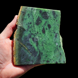 758g Raw Nephrite Jade Carving Slice Jade Slab (R14B805)