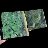 911g Raw Nephrite Jade Carving Slices Jade Slabs (R14B801)