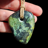 Natural Jade Freeform Pendant Necklace (N1172)