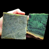 818g Raw Nephrite Jade Carving Slices (R14B785)