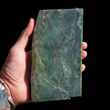 795g Raw Nephrite Jade Carving Slice Jade Slab (R14B803)