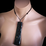 Natural Black Jade XL Manaia Toki Pendant Necklace (N2176)