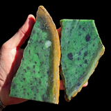 781g Raw Nephrite Jade Carving Slices (R14B784)