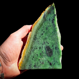 628g Raw Nephrite Jade Carving Slice (R14B769)