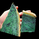 888g Raw Nephrite Jade Carving Slices (R14B786)