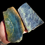 808g Raw Nephrite Jade Carving Slices (R14B760)