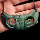 Natural Jade Breastplate Pendant Necklace (N2145)