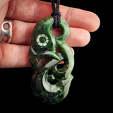 Natural Jade Manaia Pendant Necklace (N2155)