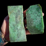 795g Raw Nephrite Jade Carving Slice (R14B757)