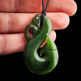 Natural Jade Manaia Pendant Necklace (N2210)