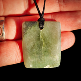 NZ Greenstone Pounamu Toki Pendant Necklace (N991)