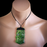 Natural Jade Tiki Toki Pendant Necklace (N2160)