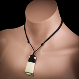 Paua Bottom Toki Bone Carving Pendant Necklace