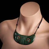 Natural Jade Breastplate Pendant Necklace (N2145)