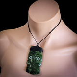 Natural Jade Tiki Toki Pendant Necklace (N2178)