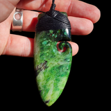 Natural Jade Toki Niho Pendant Necklace (N1207)